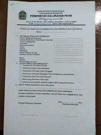 FORM PERMOHONAN DAN KEBERATAN INFORMASI PUBLIK